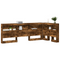 vidaXL Storage Headboard with Shelf Smoked oak 90 cm Engineered wood
