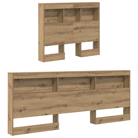 vidaXL Storage Headboard with Shelf Artisan oak 90 cm Engineered wood