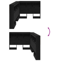 vidaXL Storage Headboard with Shelf Black oak 75 cm Engineered wood
