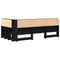 vidaXL Storage Headboard with Shelf Black oak 75 cm Engineered wood