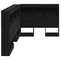 vidaXL Storage Headboard with Shelf Black oak 75 cm Engineered wood