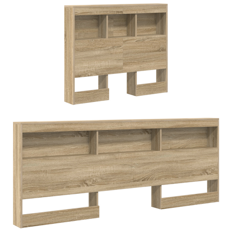vidaXL Storage Headboard with Shelf Sonoma oak 75 cm Engineered wood