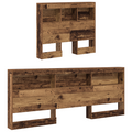 vidaXL Storage Headboard with Shelf with Headboard with Storage Old wood 75 cm Engineered wood