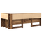 vidaXL Storage Headboard with Shelf with Headboard with Storage Old wood 75 cm Engineered wood