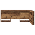 vidaXL Storage Headboard with Shelf with Headboard with Storage Old wood 75 cm Engineered wood
