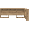 vidaXL Storage Headboard with Shelf Artisan oak 75 cm Engineered wood