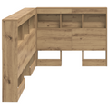 vidaXL Storage Headboard with Shelf Artisan oak 75 cm Engineered wood