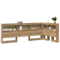 vidaXL Storage Headboard with Shelf Artisan oak 75 cm Engineered wood