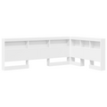 vidaXL Storage Headboard with Shelf with Headboard with Storage White 120 cm Engineered wood