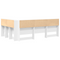 vidaXL Storage Headboard with Shelf with Headboard with Storage White 120 cm Engineered wood
