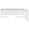 vidaXL Storage Headboard with Shelf with Headboard with Storage White 120 cm Engineered wood