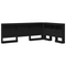 vidaXL Storage Headboard with Shelf Black oak 120 cm Engineered wood