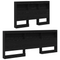 vidaXL Storage Headboard with Shelf Black oak 120 cm Engineered wood