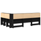 vidaXL Storage Headboard with Shelf Black oak 120 cm Engineered wood
