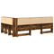 vidaXL Storage Headboard with Shelf Smoked oak 120 cm Engineered wood