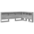 vidaXL Storage Headboard with Shelf Grey sonoma 120 cm Engineered wood