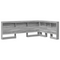 vidaXL Storage Headboard with Shelf Grey sonoma 120 cm Engineered wood