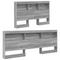 vidaXL Storage Headboard with Shelf Grey sonoma 120 cm Engineered wood