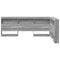 vidaXL Storage Headboard with Shelf Grey sonoma 120 cm Engineered wood