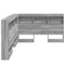 vidaXL Storage Headboard with Shelf Grey sonoma 120 cm Engineered wood