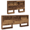 vidaXL Storage Headboard with Shelf Old wood 120 cm Engineered wood