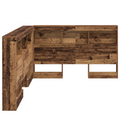vidaXL Storage Headboard with Shelf Old wood 120 cm Engineered wood
