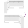 vidaXL Storage Headboard with Shelf with Headboard with Storage White 140 cm Engineered wood