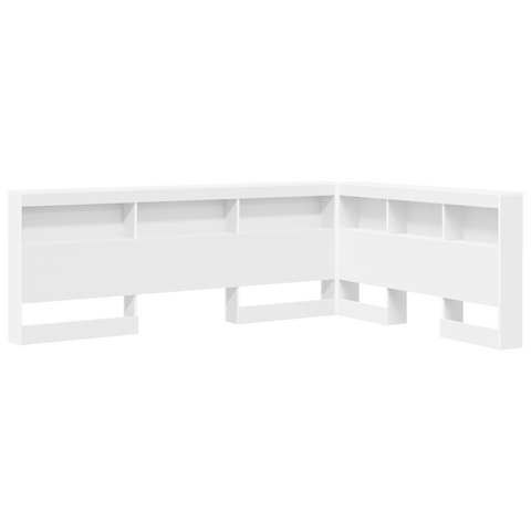 vidaXL Storage Headboard with Shelf with Headboard with Storage White 140 cm Engineered wood