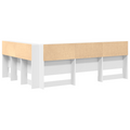 vidaXL Storage Headboard with Shelf with Headboard with Storage White 140 cm Engineered wood