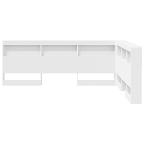 vidaXL Storage Headboard with Shelf with Headboard with Storage White 140 cm Engineered wood
