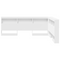 vidaXL Storage Headboard with Shelf with Headboard with Storage White 140 cm Engineered wood