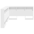 vidaXL Storage Headboard with Shelf with Headboard with Storage White 140 cm Engineered wood