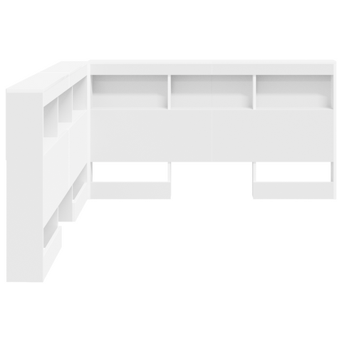 vidaXL Storage Headboard with Shelf with Headboard with Storage White 140 cm Engineered wood