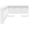 vidaXL Storage Headboard with Shelf with Headboard with Storage White 140 cm Engineered wood