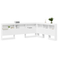 vidaXL Storage Headboard with Shelf with Headboard with Storage White 140 cm Engineered wood
