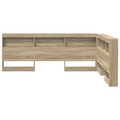 vidaXL Storage Headboard with Shelf Sonoma oak 140 cm Engineered wood