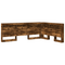 vidaXL Storage Headboard with Shelf Smoked oak 140 cm Engineered wood