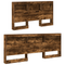 vidaXL Storage Headboard with Shelf Smoked oak 140 cm Engineered wood