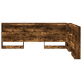 vidaXL Storage Headboard with Shelf Smoked oak 140 cm Engineered wood