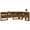 vidaXL Storage Headboard with Shelf Smoked oak 140 cm Engineered wood