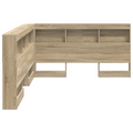 vidaXL Storage Headboard with Shelf Sonoma oak 135 cm Engineered wood