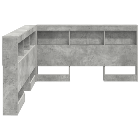 vidaXL Storage Headboard Concrete grey 135 cm Engineered wood