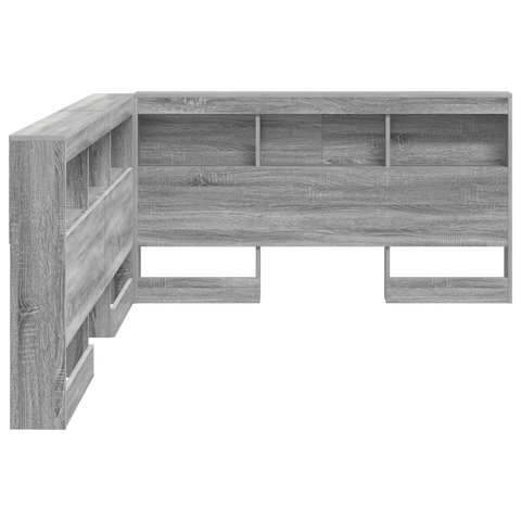 vidaXL Storage Headboard with Shelf Grey sonoma 135 cm Engineered wood