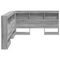 vidaXL Storage Headboard with Shelf Grey sonoma 135 cm Engineered wood
