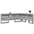 vidaXL Storage Headboard with Shelf Grey sonoma 135 cm Engineered wood