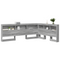 vidaXL Storage Headboard with Shelf Grey sonoma 135 cm Engineered wood