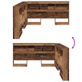 vidaXL Storage Headboard with Shelf Old wood 135 cm Engineered wood