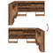 vidaXL Storage Headboard with Shelf Old wood 135 cm Engineered wood