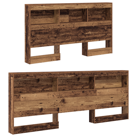 vidaXL Storage Headboard with Shelf Old wood 135 cm Engineered wood