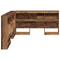 vidaXL Storage Headboard with Shelf Old wood 135 cm Engineered wood